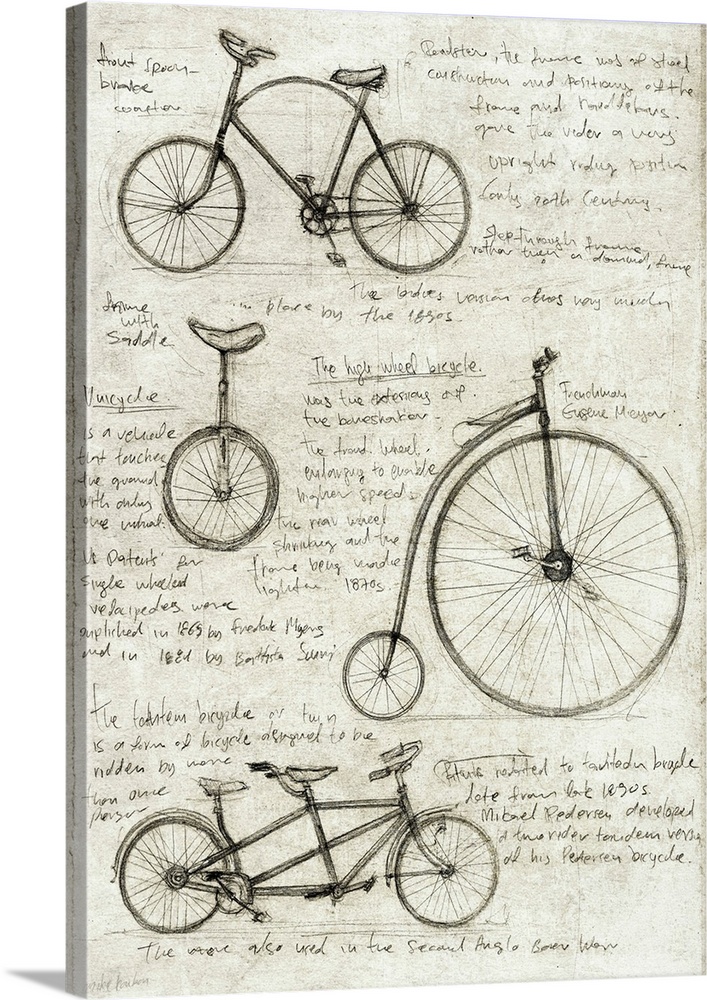 Vintage Bicycle Sketches