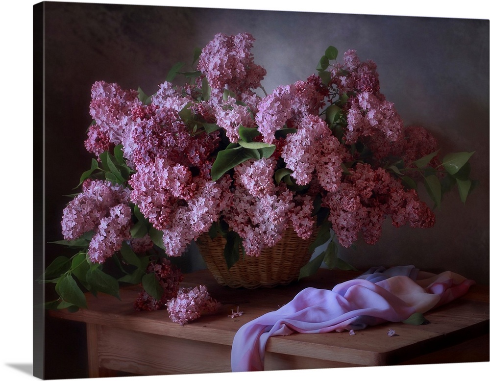 With A Basket Of Lilacs