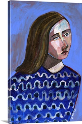 Woman In Blue Sweater
