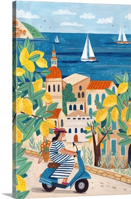 Woman On The Amalfi Coast