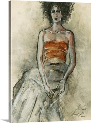 Woman Portrait With Curly Hair