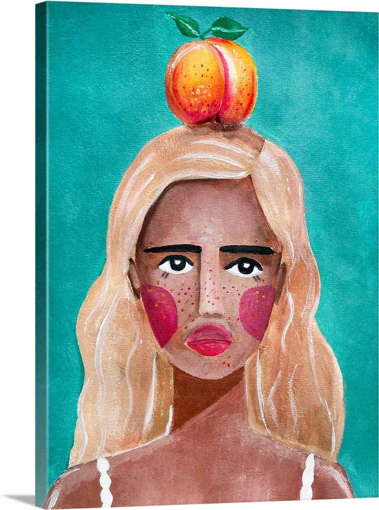 Woman With Peach