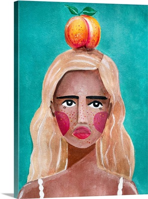 Woman With Peach