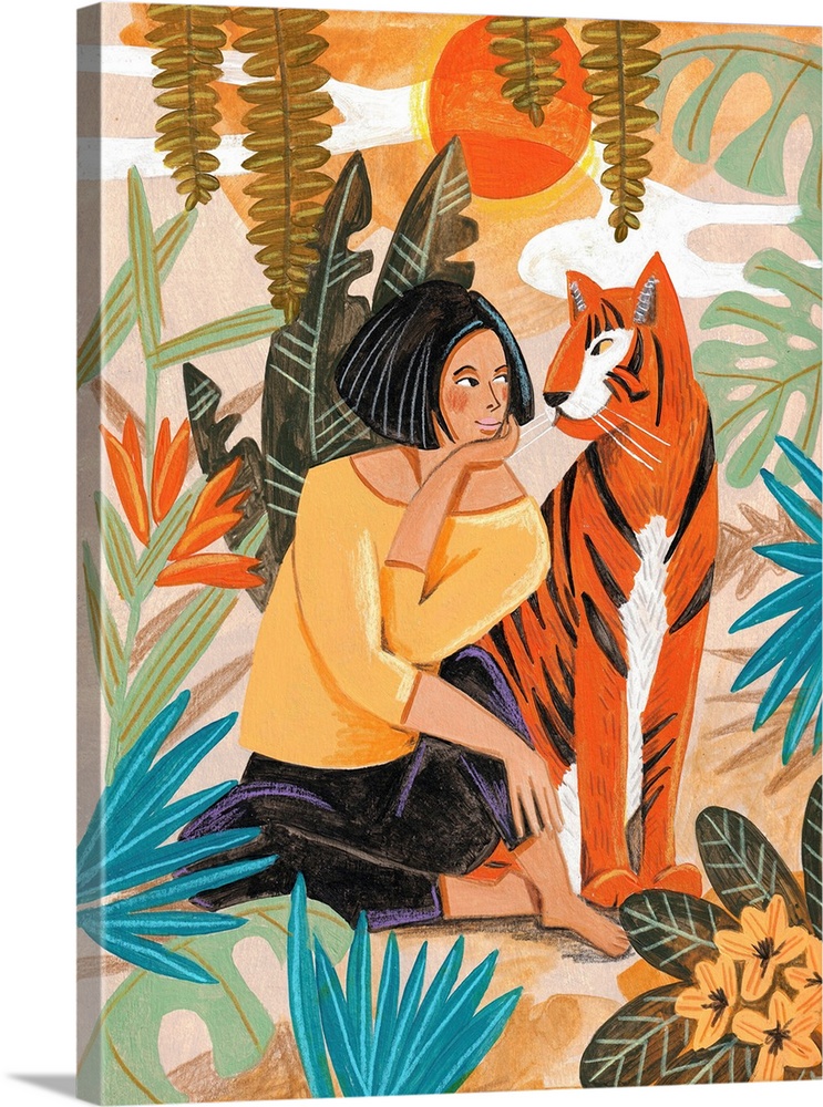 Woman With Tiger