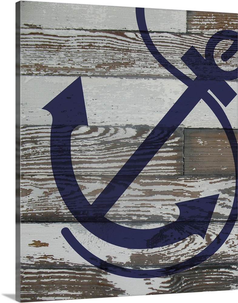 Premium Thick-Wrap Canvas Wall Art entitled Coastal Nautical I - Anchor ...