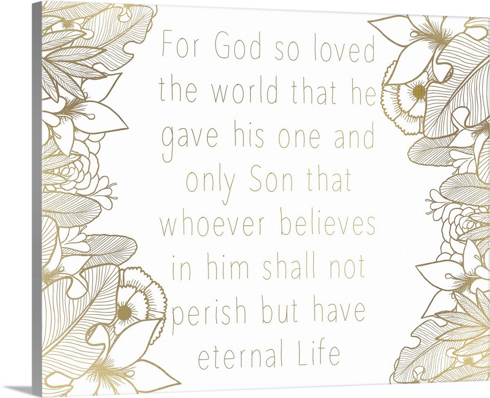 A simple Bible Verse bordered on both sides with a sepia toned floral motif.