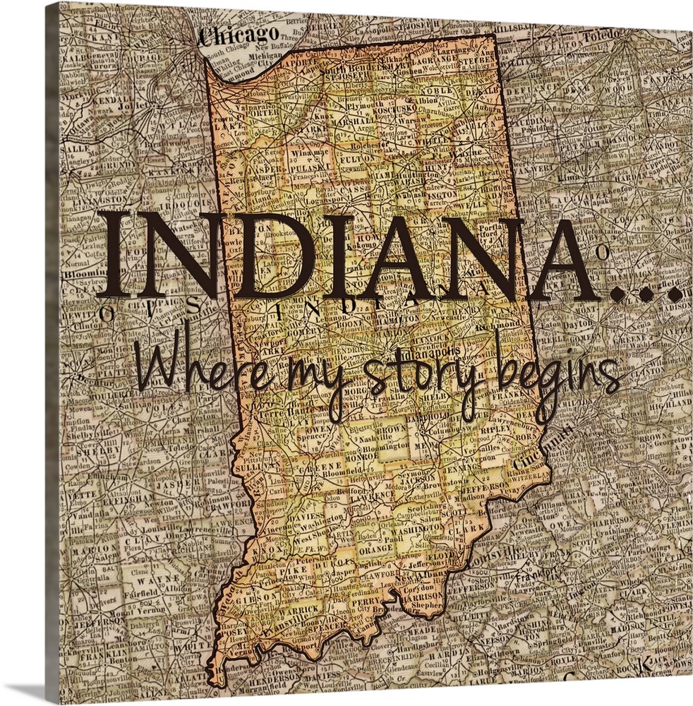 Black text over a map of the state of Indiana.