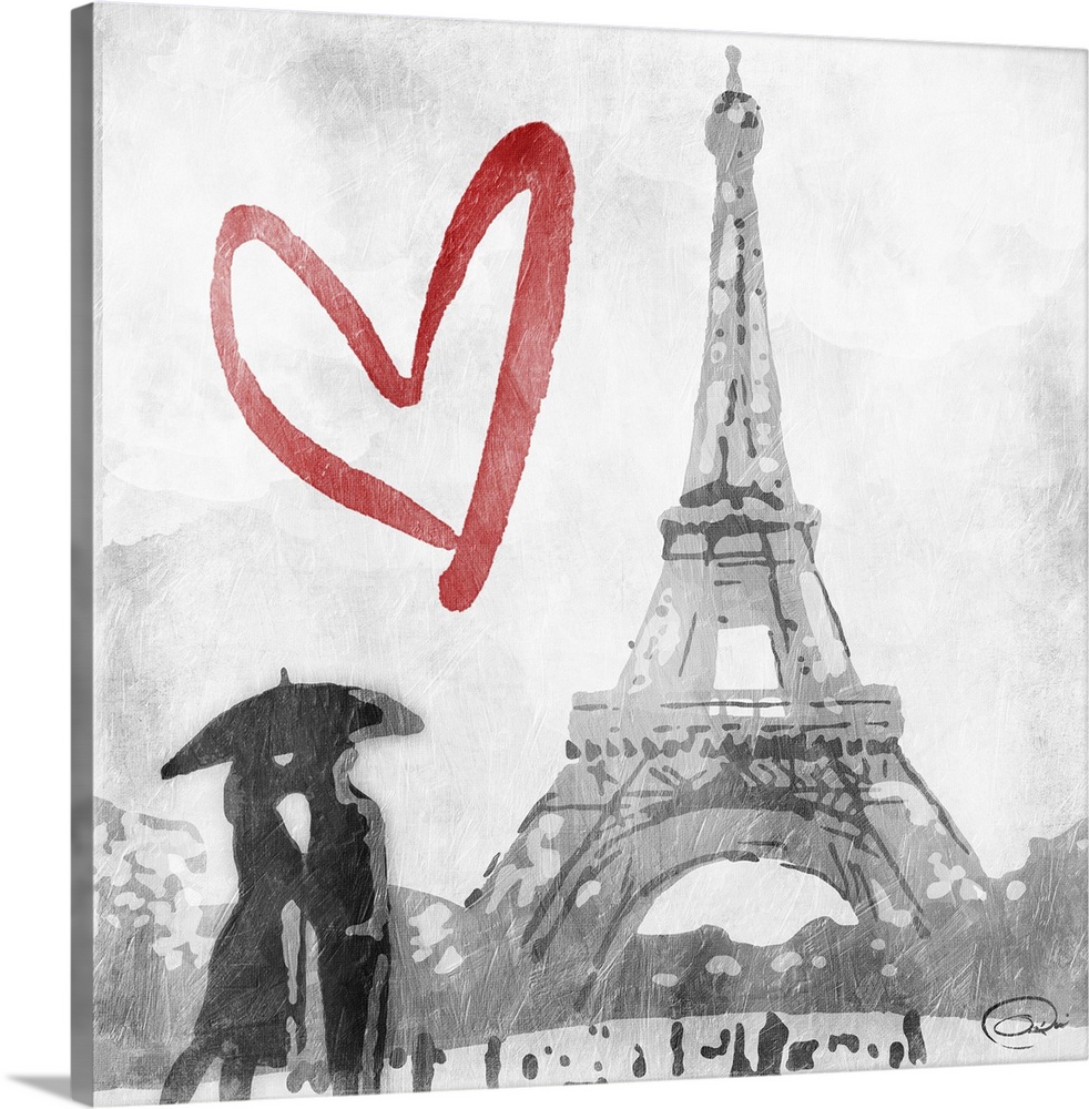 Love In Paris Wall Art, Canvas Prints, Framed Prints, Wall Peels ...