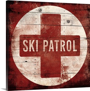 Ski Patrol Cross Photo Canvas Print | Great Big Canvas