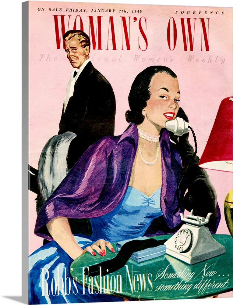1940's UK Woman's Own Magazine Cover Wall Art, Canvas Prints, Framed ...
