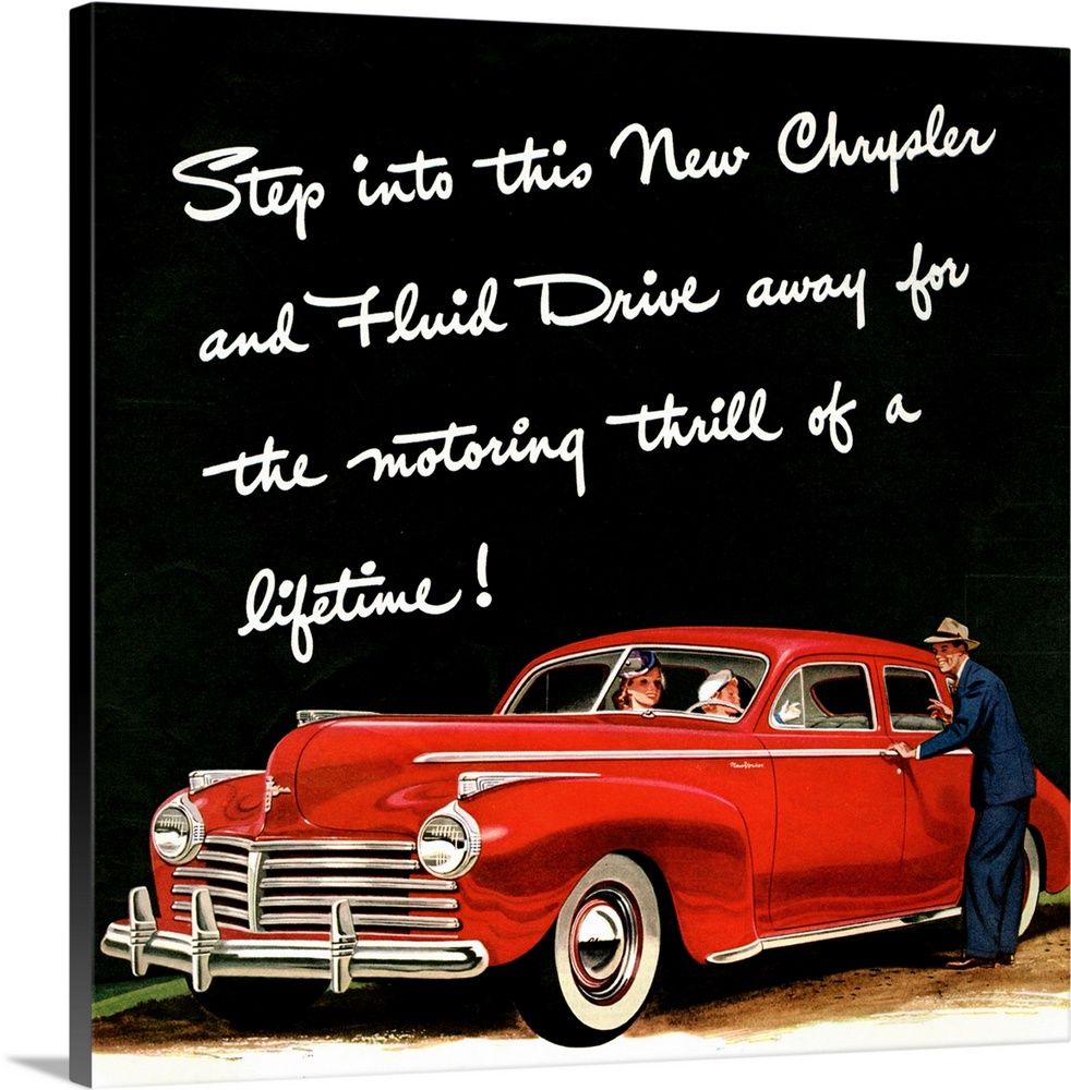 1940s USA Chrysler Magazine Advert (detail)
