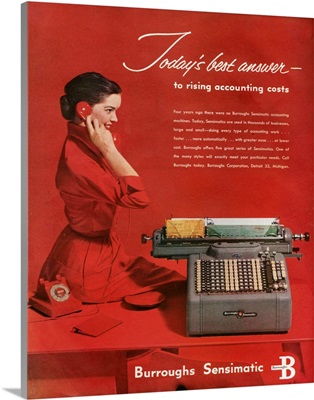 1950's USA Burroughs Magazine Advert