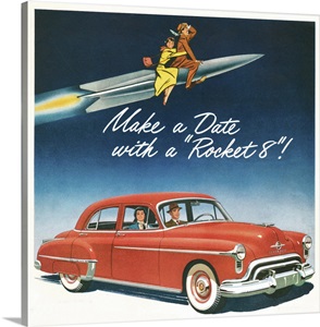 1950's USA Oldsmobile Magazine Advert (detail) image thumbnail