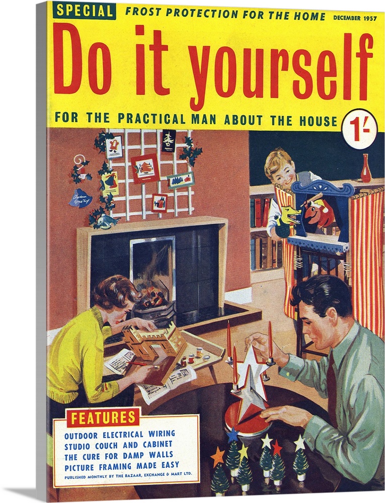Do It Yourself .1957.1950s.UK.DIY do it yourself home improvement magazines improvements making decorations crafts decorat...