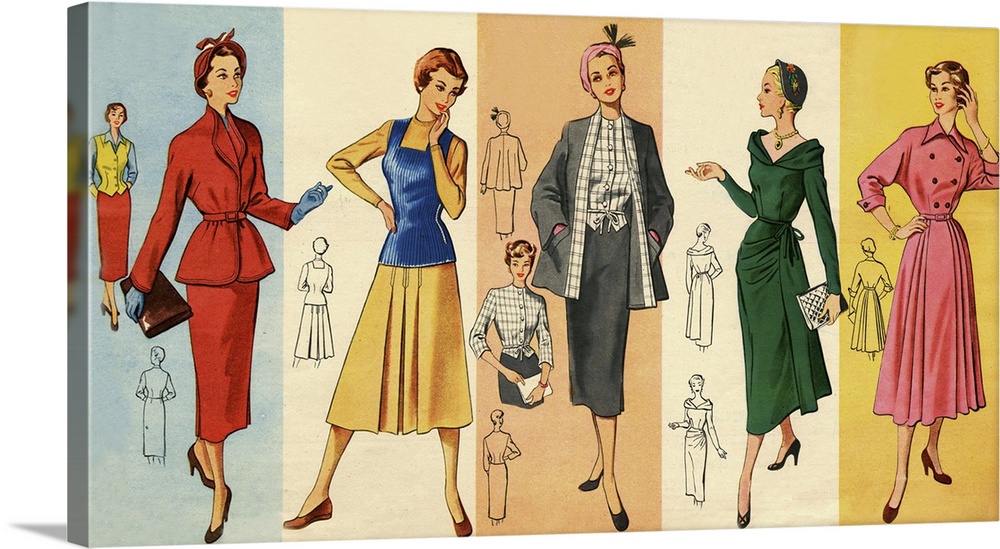 1950s UK Dress Patterns Magazine Plate