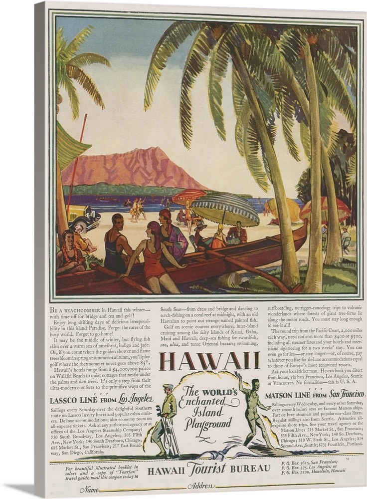 Hawaii.1928.1920s.USA.cc holidays tourism...