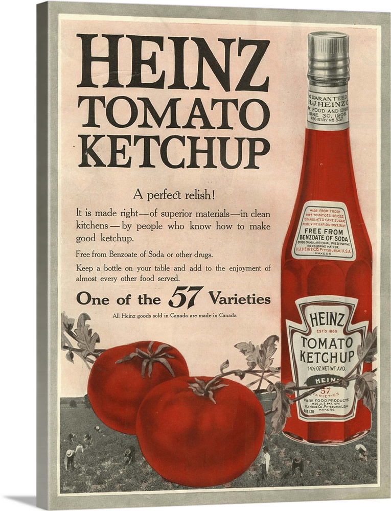 Heinz Tomato Ketchup Art, Canvas Prints, Framed Prints, Peels | Great Big Canvas