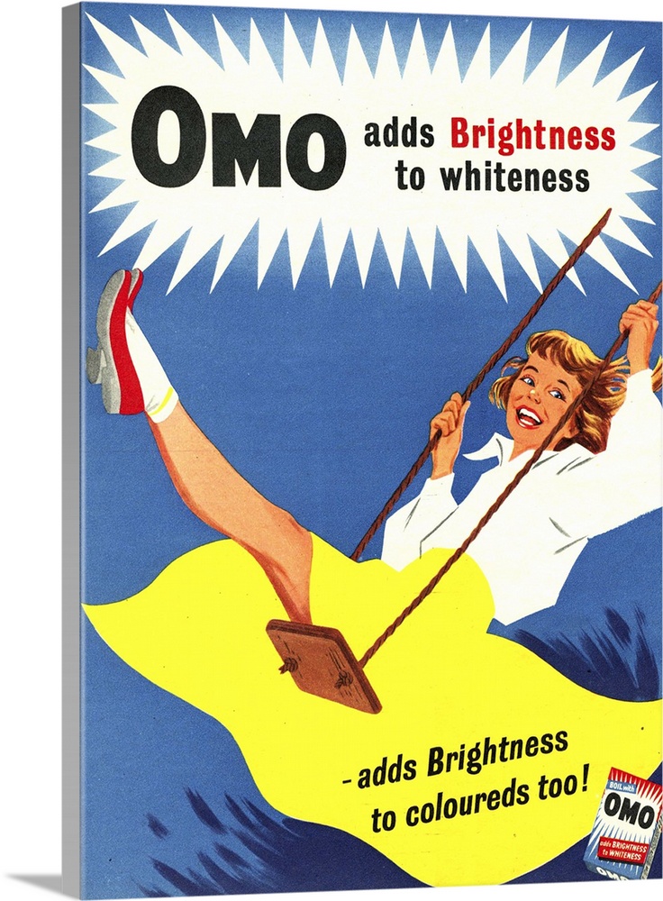 Omo.1950s.UK.washing powder products detergent...