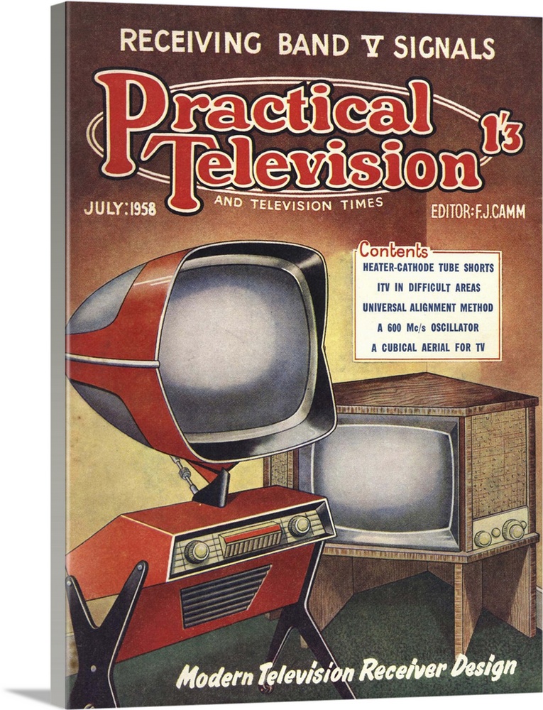 Practical Television .1950s.UK.visions of the future televisions diy futuristic magazines do it yourself...