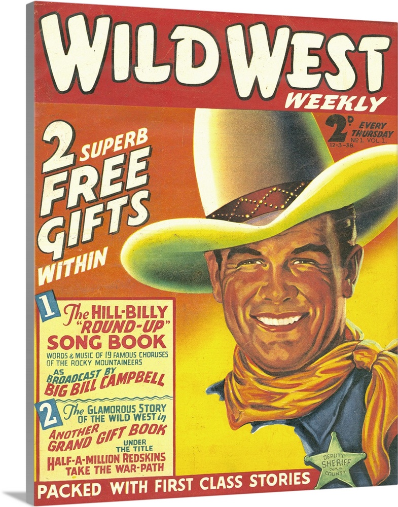 Wild West.1938.1930s.USA.cowboys westerns pulp fiction first issue magazines...