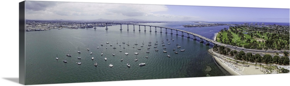 San Diego's Coronado Bridge is over 11,000' long and is an iconic landmark in San Diego joining the downtown area to Coron...