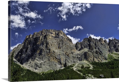 Italian Dolomites near Sela Pass, Italy