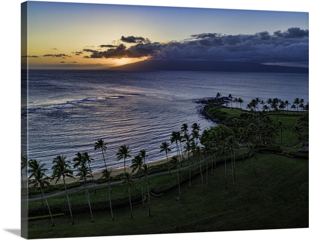Kapalua Bay at sunset. Kapalua Bay is in Maui, Hawaii, USA.