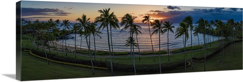 Kapalua Bay Sunset Panoramic, Maui, Hawaii | Great Big Canvas