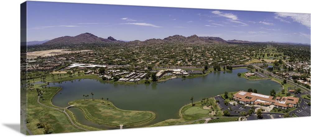 Mccormick Lake, Scottsdale, Arizona - aerial panoramic