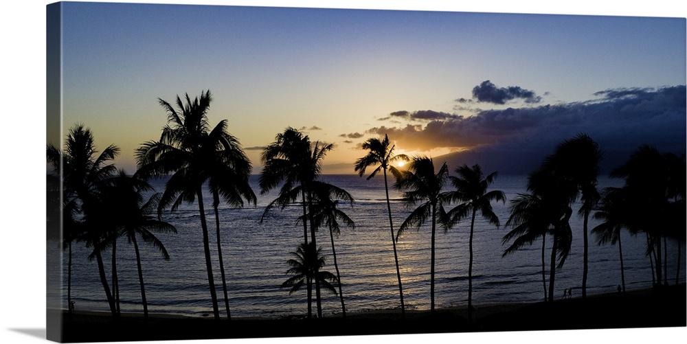 Kapalua Bay Panoramic. This is a 4 image aerial sunset panoramic of stunning Kapalua Bay, Maui, Hawaii, USA