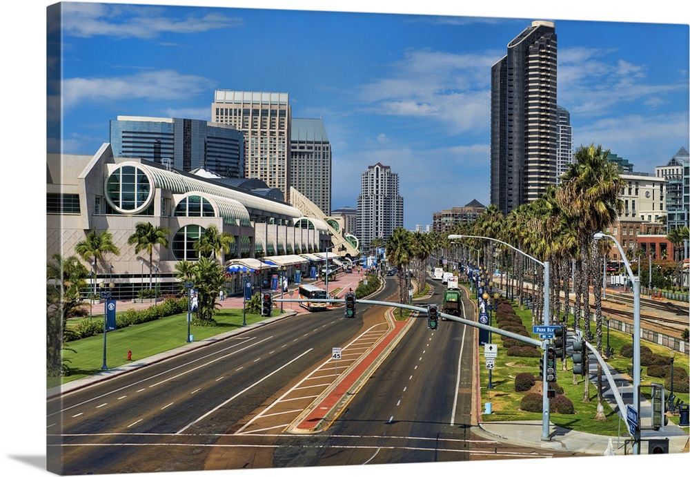 San Diego Convention center and downtown area