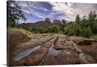 Sedona Arizona - Red Rock Crossing Reflections and Cathedral Rock