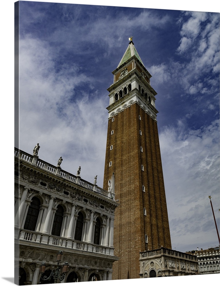 St Mark's Campanile - Campanile di San Marco, the bell tower of St Mark's Basilica in Venice, Italy.