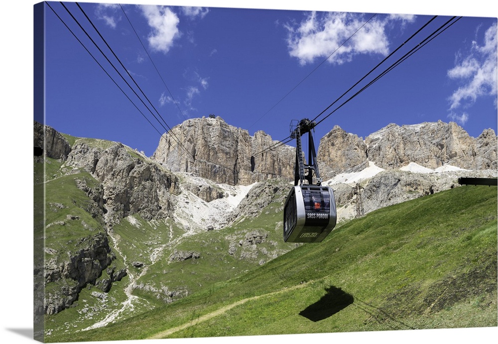 Large Tram in Italian Dolomites, Northern Italy