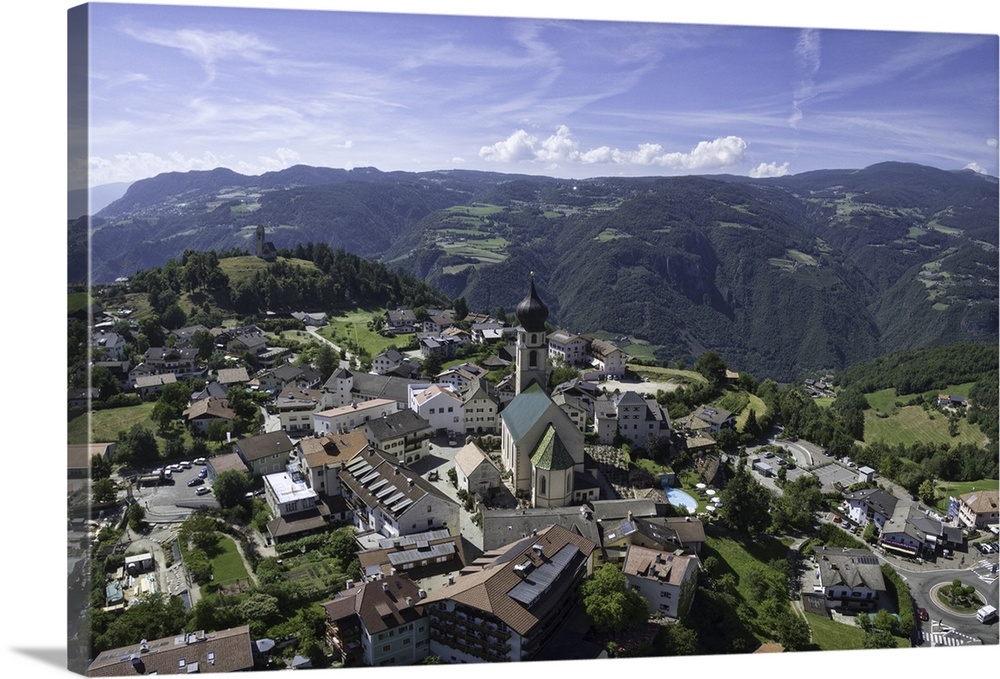 The village Vols Am Schlern is about 25 minutes North of Bolzano, Italy in the Italian Dolomites just below the Schlern pe...
