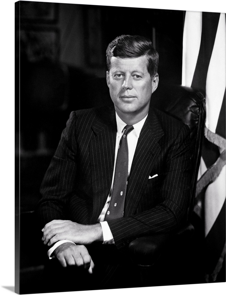 1960s John F. Kennedy 35th president of the United States of America. Official white house presidential portrait.