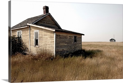 Abandoned Building In Ghost Town Of Robsart, Saskatchewan, Canada