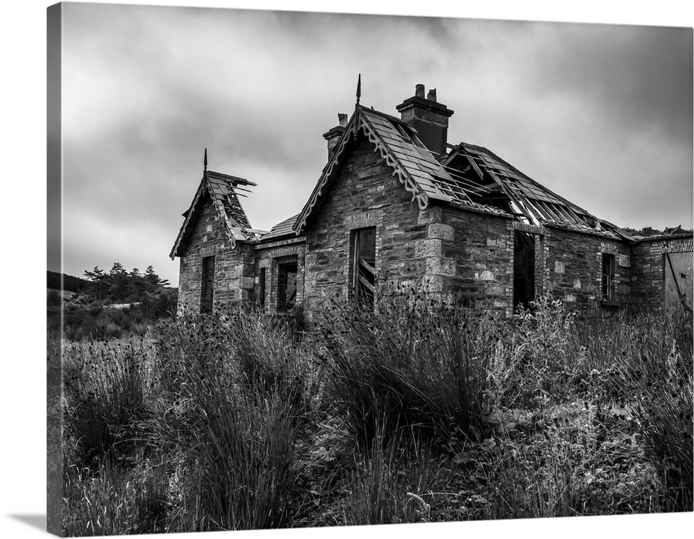 Abandoned house in ruins, Glenamoy, county mayo, Ireland.