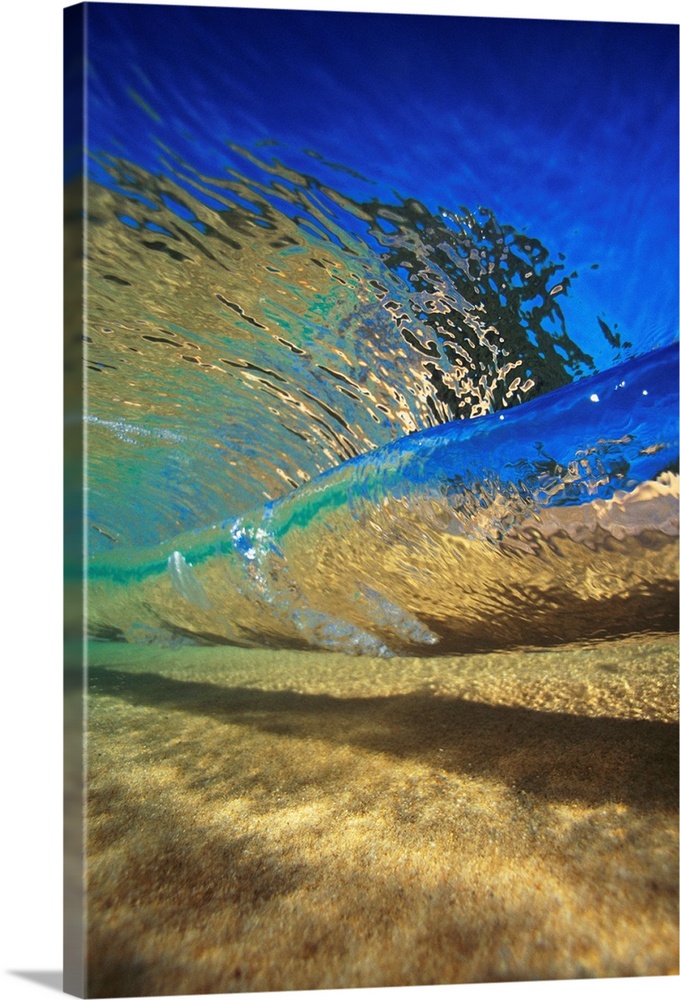 Abstract Underwater View Of Waves And Surf