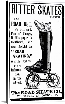 Advertisement For Ritter's Road Skates, Dated 19th Century