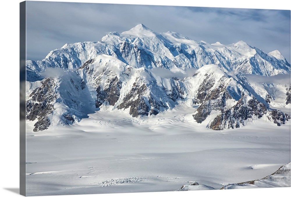 Aerial view of Mount Logan in Kluane National Park, Yukon, Canada Wall ...