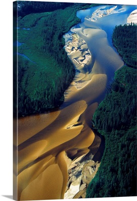 Aerial View Of Williams River Northern Saskatchewan, Canada