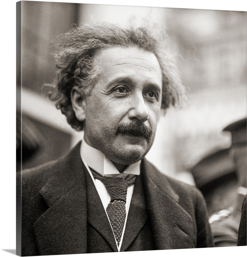 Albert Einstein, 1879 - 1955.  German born theoretical physicist.  Amongst many accomplishments he posited theories of Gen...