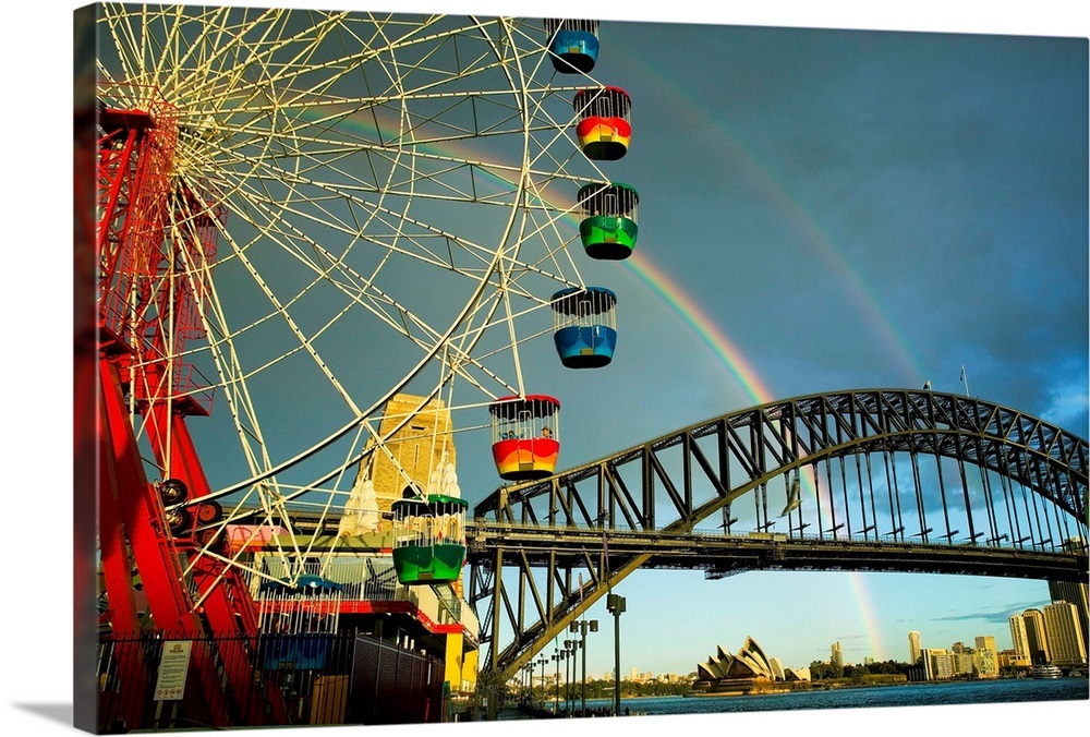 amusement-park-ride-in-front-of-sydney-harbor-bridge-sydney-australia