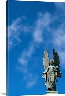 Angel overlooking Parade Gardens, Bath, Somerset, England