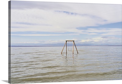 Artist Installed Swing Set At Bombay Beach In The Salton Sea, Bombay Beach, California