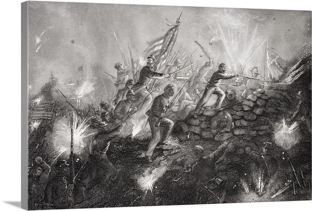 Attack On Fort Wagner On Morris Island, South Carolina, 1863. From Painting By Thomas Nast.