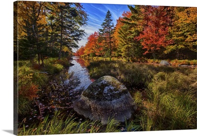 Autumn Afternoon Along The Westfield River Near North Brookfield; Nova Scotia, Canada