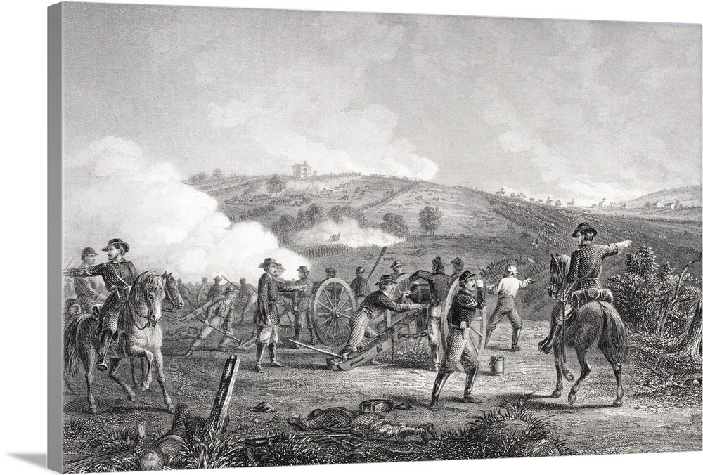 Battle Of Gettysburg Pennsylvania 1863. Artist J. R. Chapin.