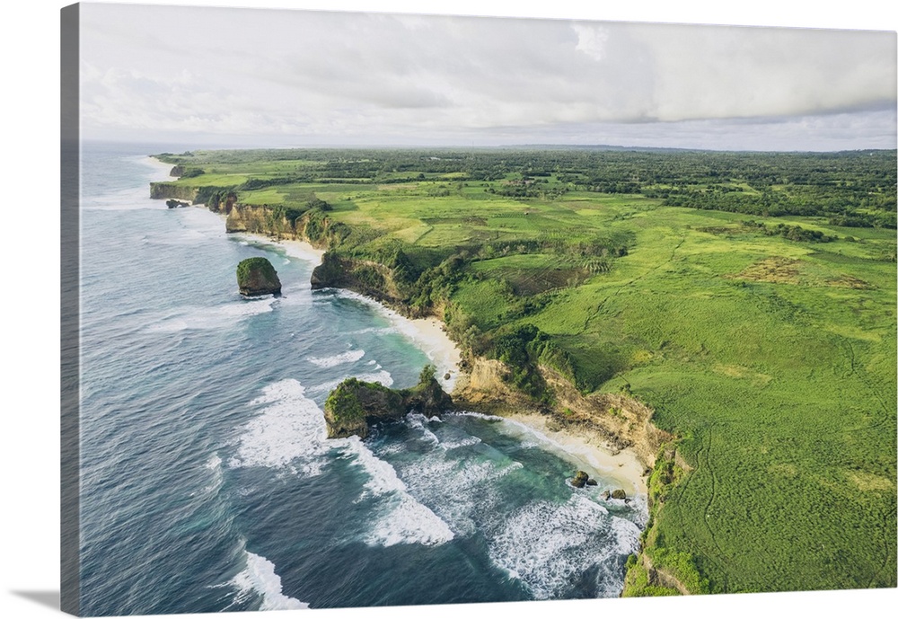 Beautiful, rugged coastline at Mbawana beach in east Nusa Tenggara, Indonesia. Kodi Bangedo, southwest Sumba regency, east...